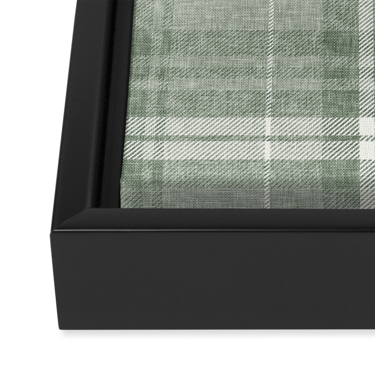 fall plaid - sage Framed Canvas Print Gallery Image 3