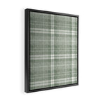 fall plaid - sage Framed Canvas Print Gallery Image 2
