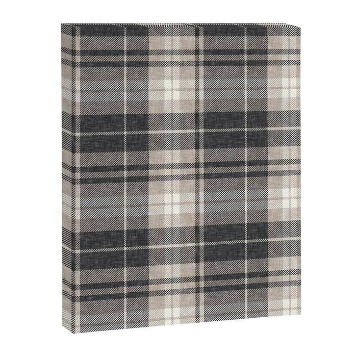 fall plaid - tan and charcoal Canvas Print Gallery Image 1