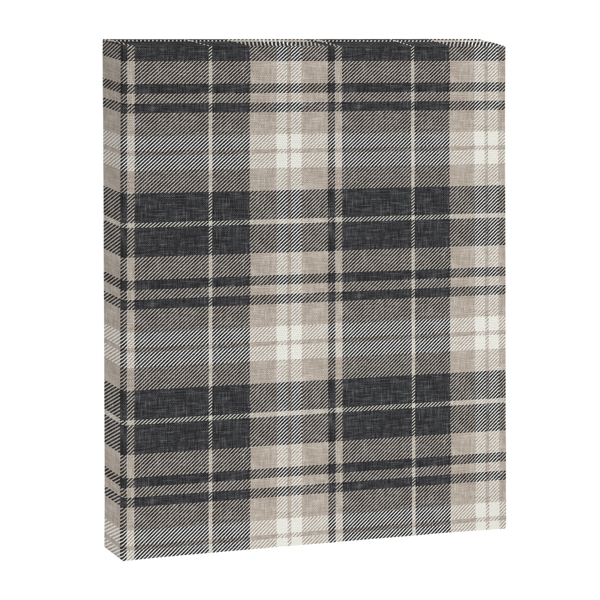 fall plaid - tan and charcoal Canvas Print Gallery Image 8