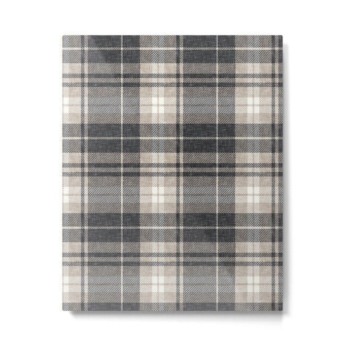 fall plaid - tan and charcoal Metal Print Gallery Image 1