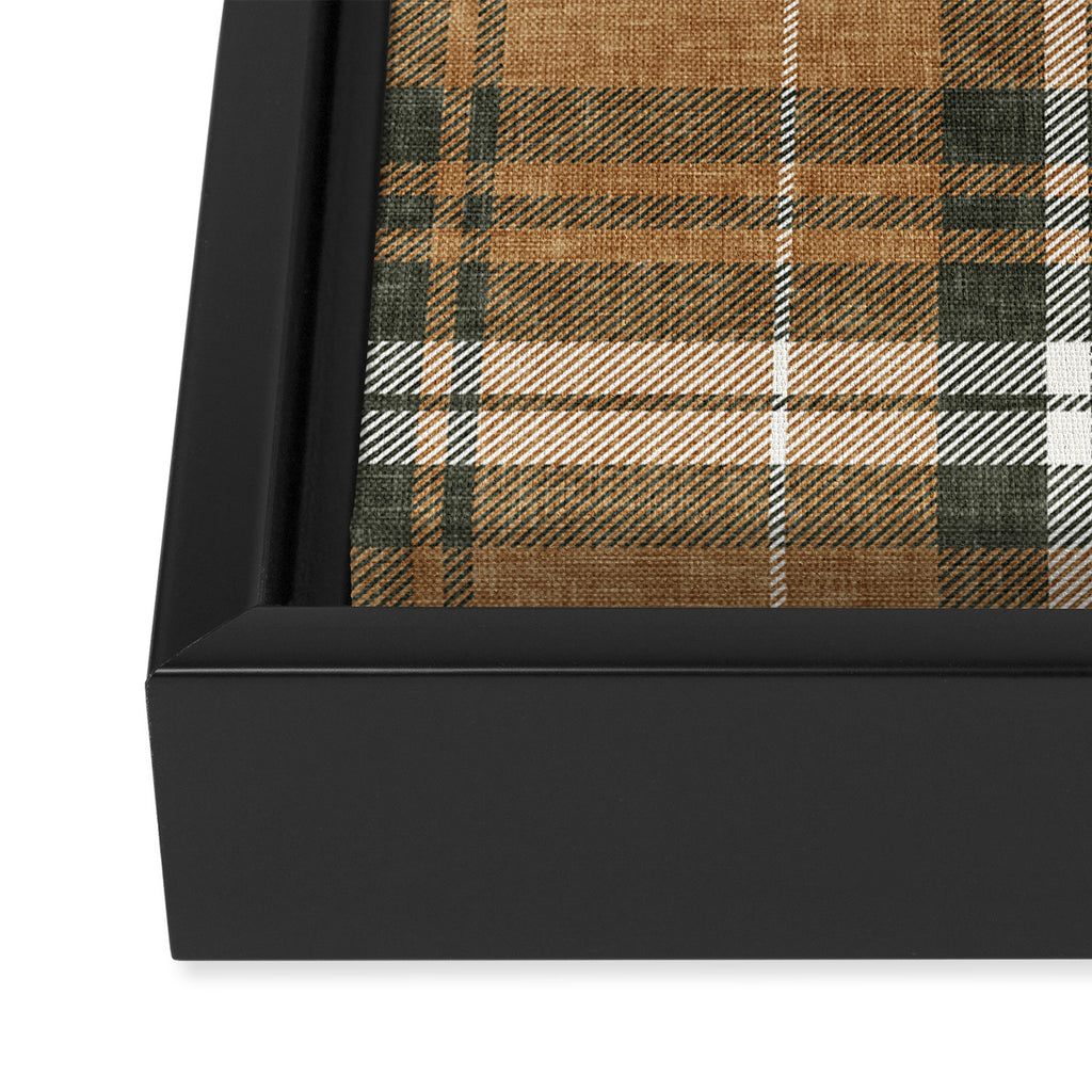 fall plaid - warm neutrals Framed Canvas Print Gallery Image 3