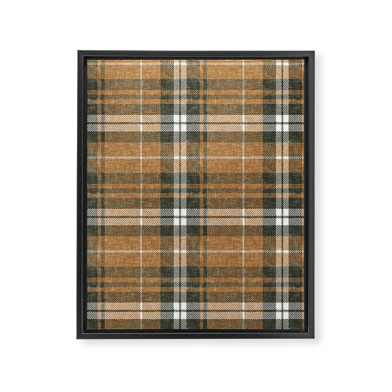 fall plaid - warm neutrals Framed Canvas Print Gallery Image 8