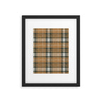 fall plaid - warm neutrals Framed Art Print Gallery Image 6