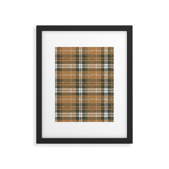 fall plaid - warm neutrals Framed Art Print Gallery Image 1