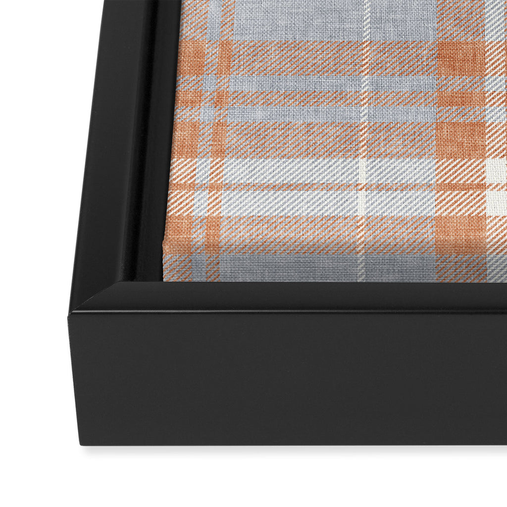 fall plaid - warm neutrals Framed Canvas Print Gallery Image 3