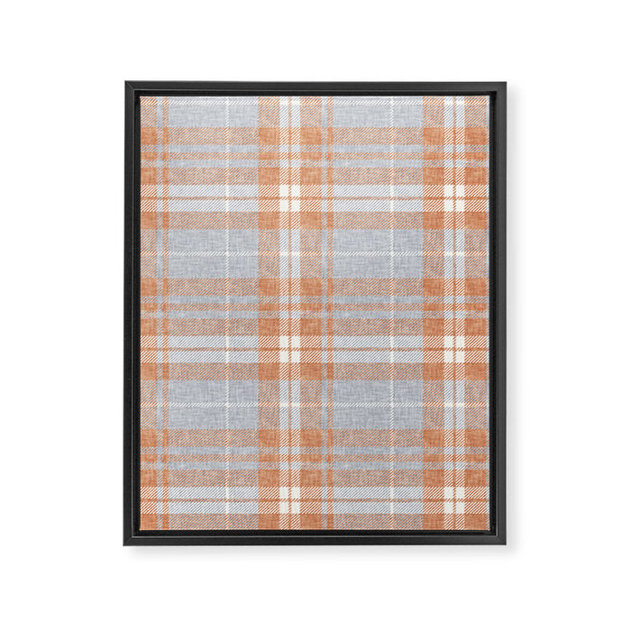 fall plaid - warm neutrals Framed Canvas Print Gallery Image 1