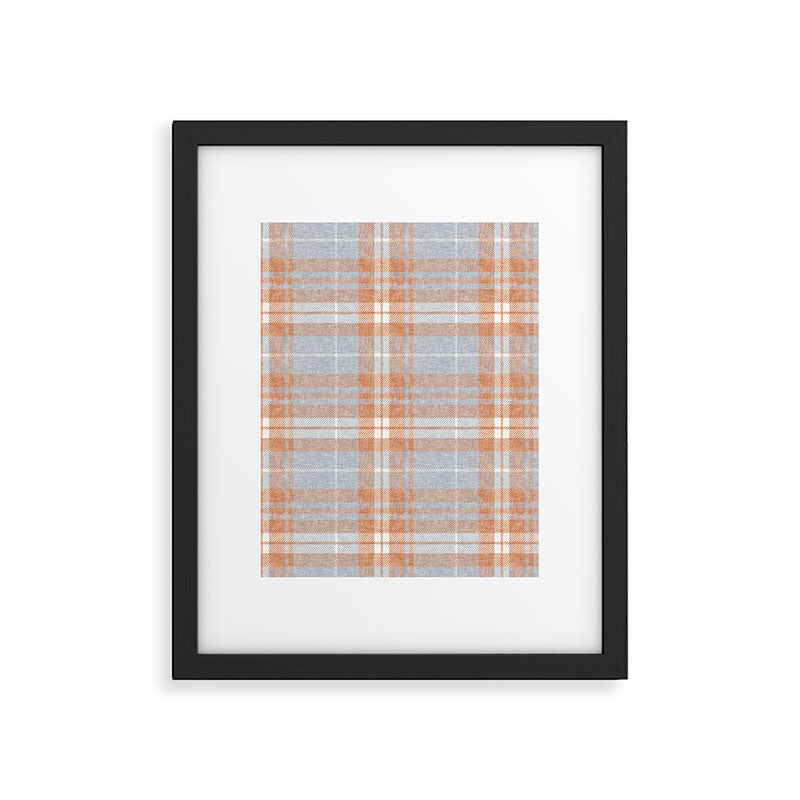 fall plaid - warm neutrals Framed Art Print Gallery Image 6
