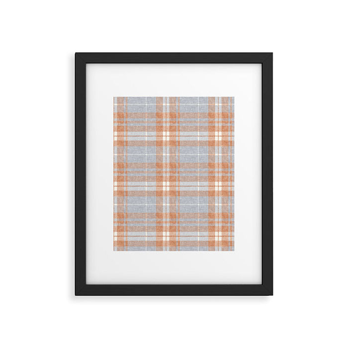 fall plaid - warm neutrals Framed Art Print Gallery Image 1