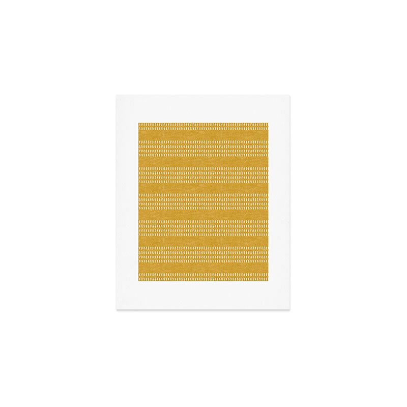 farmhouse stitch - gold Art Print Gallery Image 1