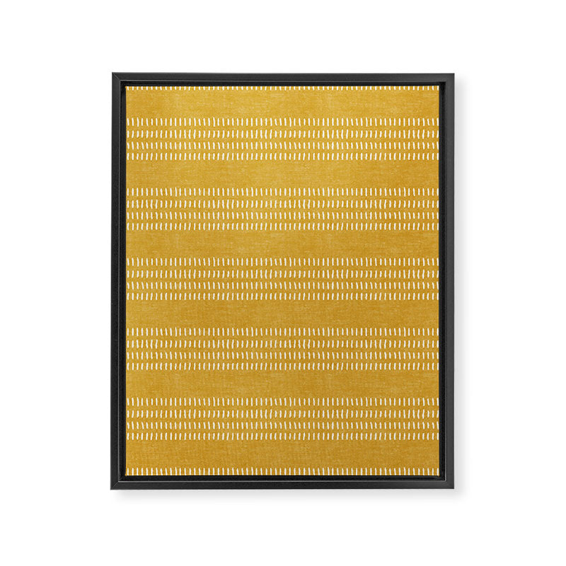 farmhouse stitch - gold Framed Canvas Print Gallery Image 8