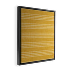 farmhouse stitch - gold Framed Canvas Print Gallery Image 2