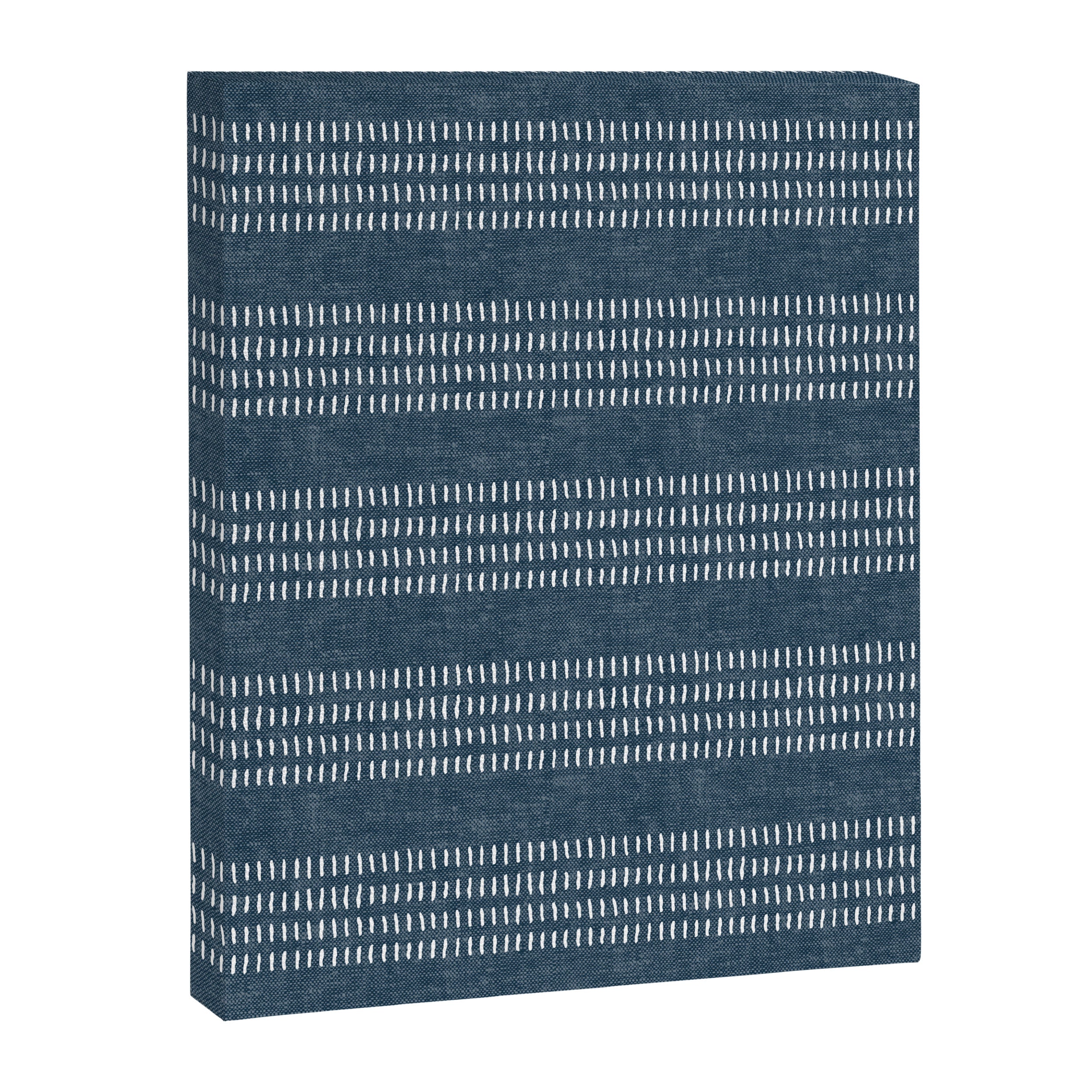farmhouse stitch - navy blue Canvas Print Gallery Image 8