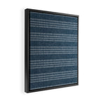 farmhouse stitch - navy blue Framed Canvas Print Gallery Image 2
