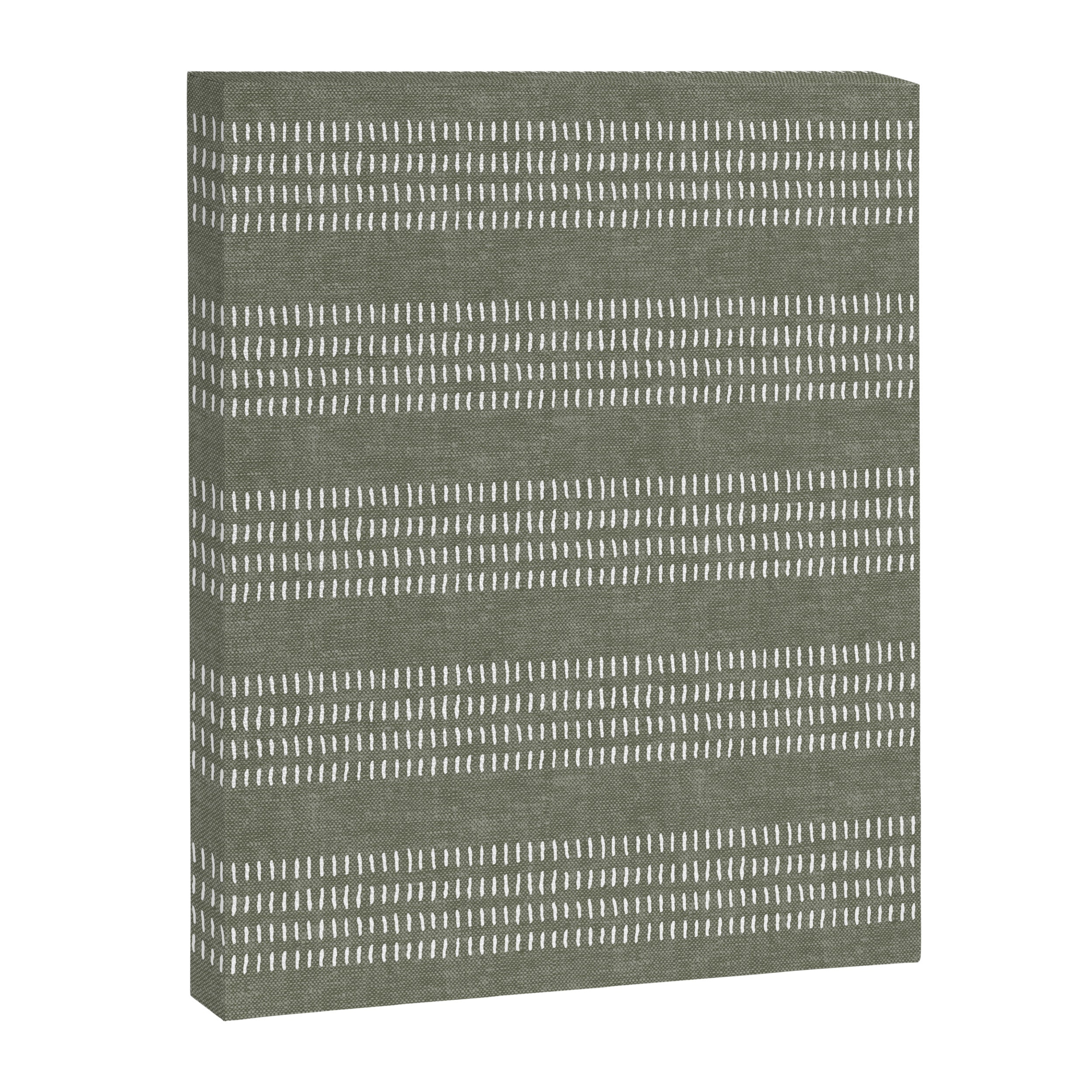farmhouse stitch - olive Canvas Print Gallery Image 8