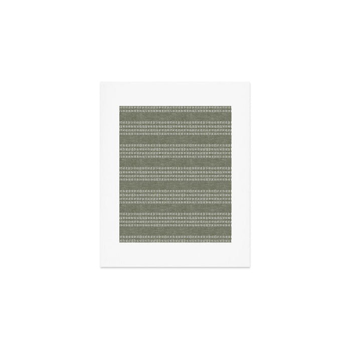 farmhouse stitch - olive Art Print Gallery Image 1