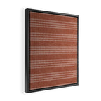 farmhouse stitch - rust Framed Canvas Print Gallery Image 2