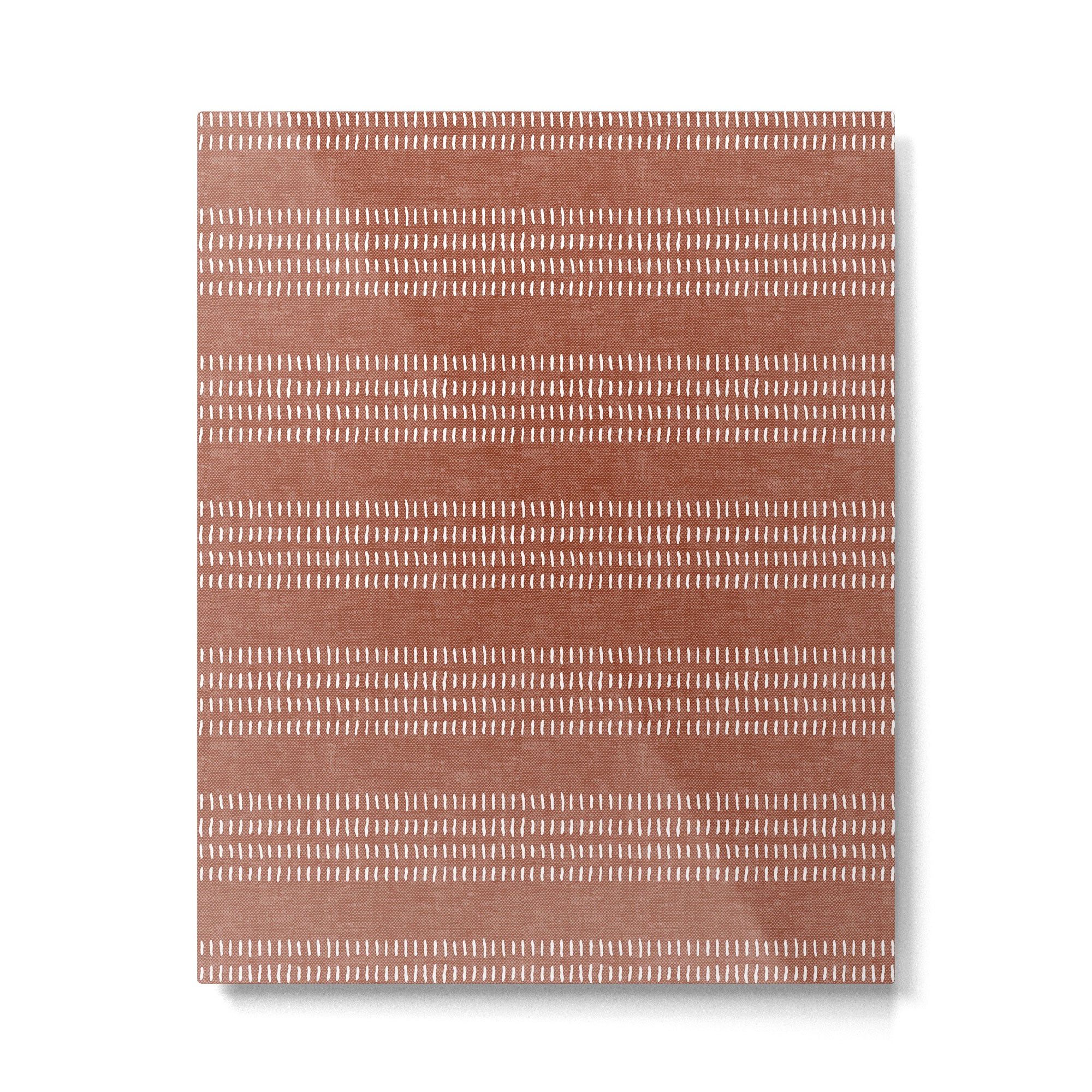 farmhouse stitch - rust Metal Print Gallery Image 6
