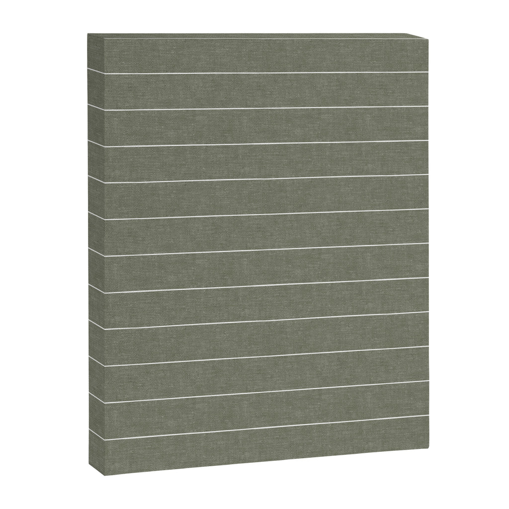 farmhouse stripes - olive green Canvas Print Gallery Image 8
