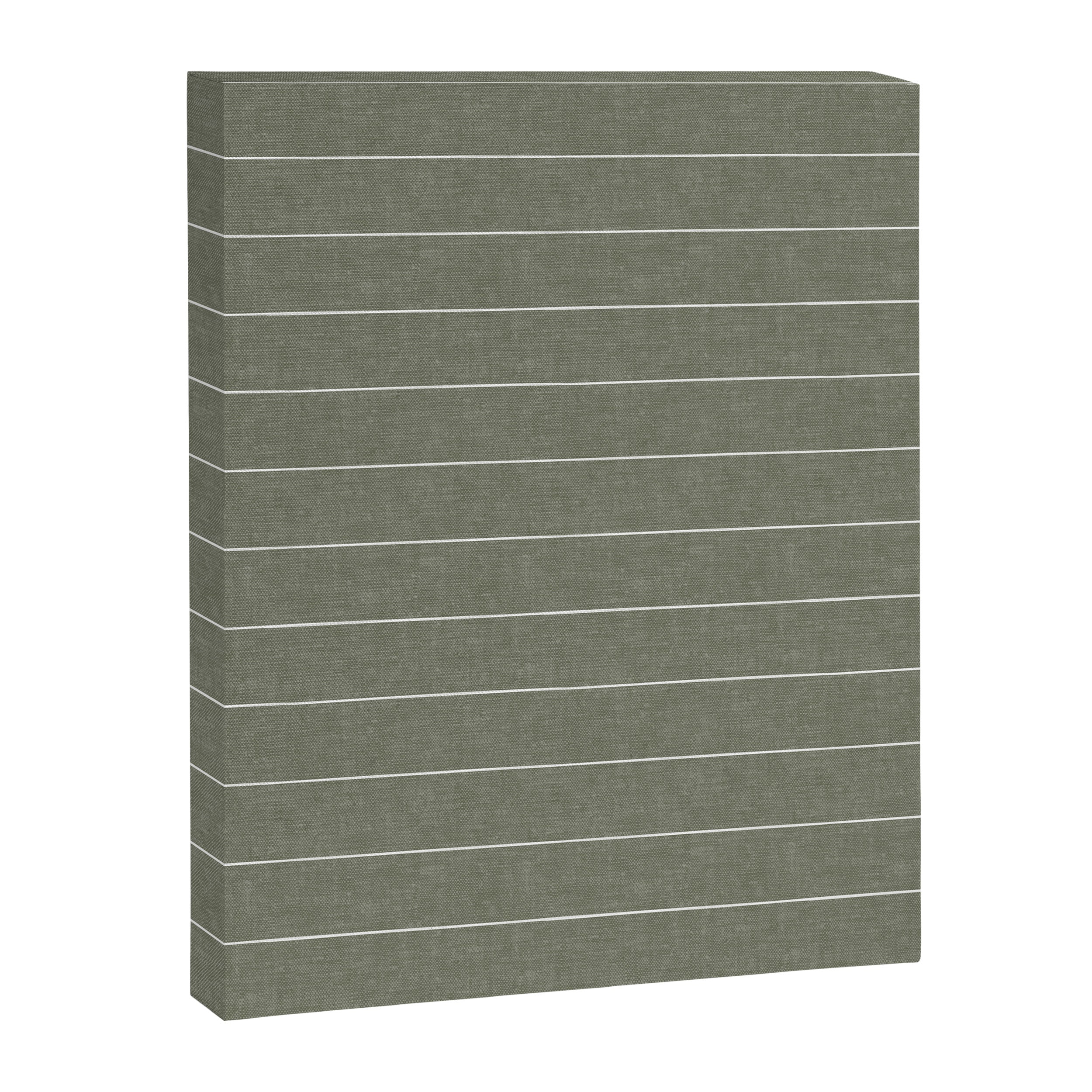 farmhouse stripes - olive green Canvas Print Gallery Image 8