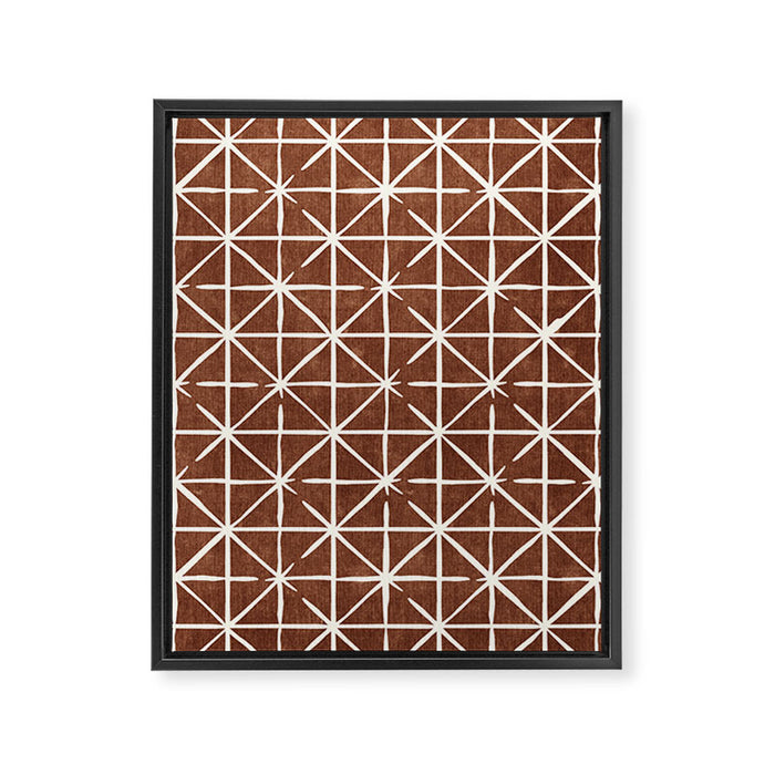 geometric triangles - brandywine Framed Canvas Print Gallery Image 1