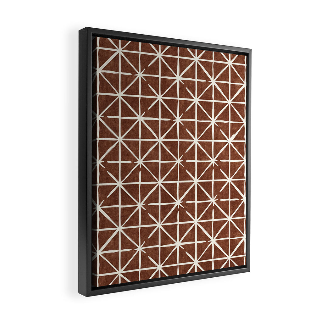 geometric triangles - brandywine Framed Canvas Print Gallery Image 2