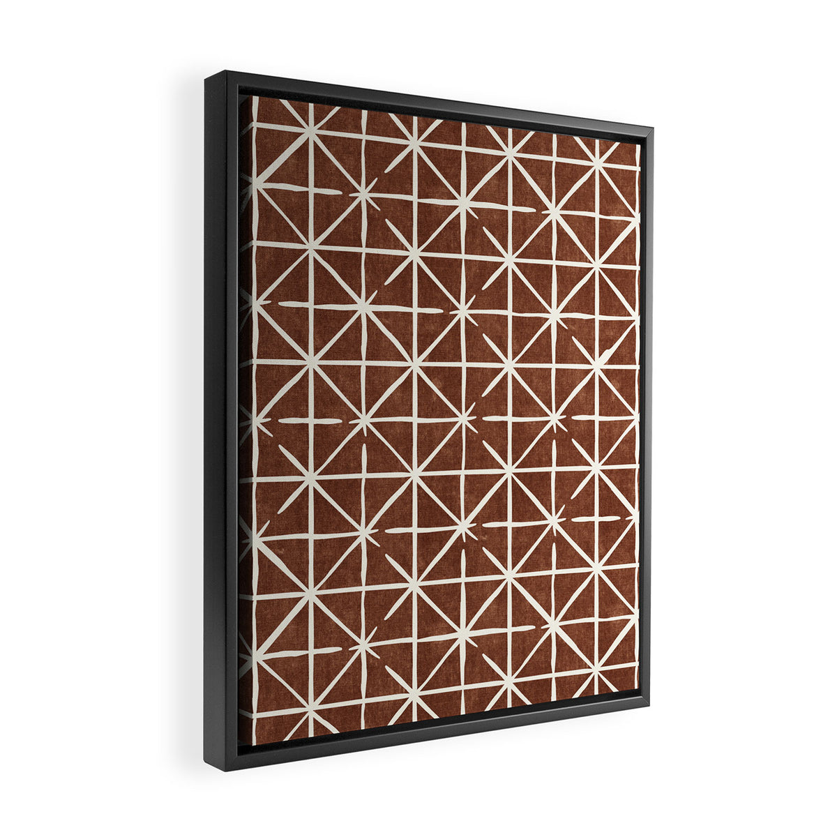 geometric triangles - brandywine Framed Canvas Print Gallery Image 2