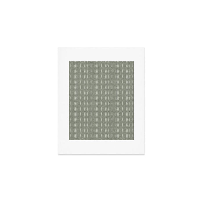 irregular striped dots - sage Art Print Gallery Image 1