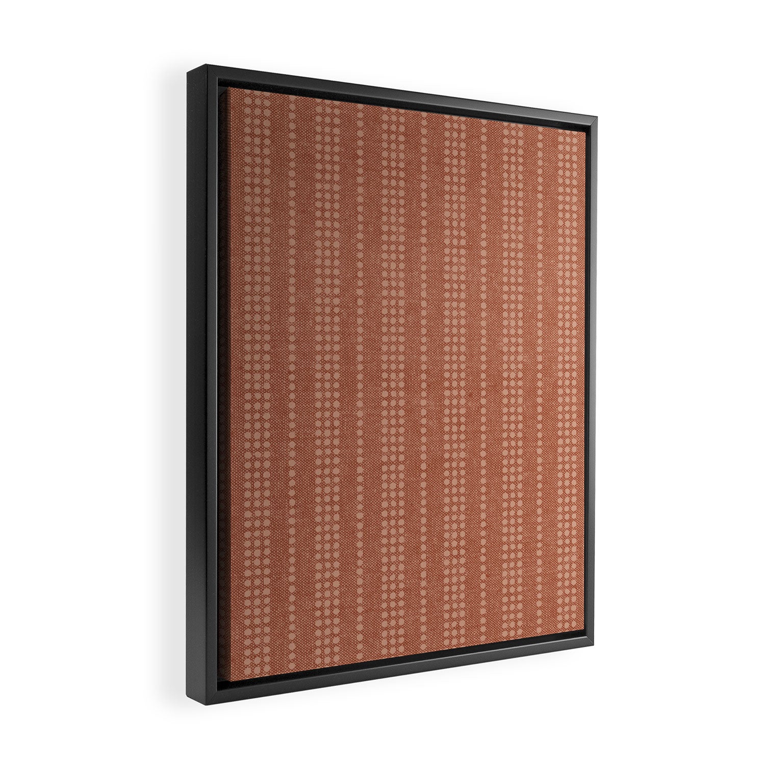 irregular striped dots - terracotta Framed Canvas Print Gallery Image 2