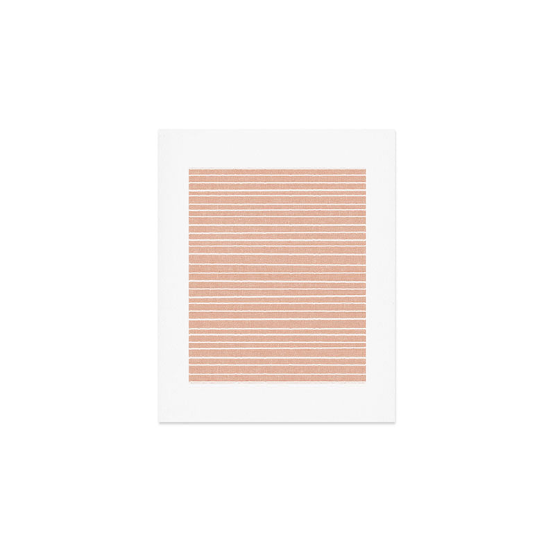 irregular stripes - peach Art Print Gallery Image 1