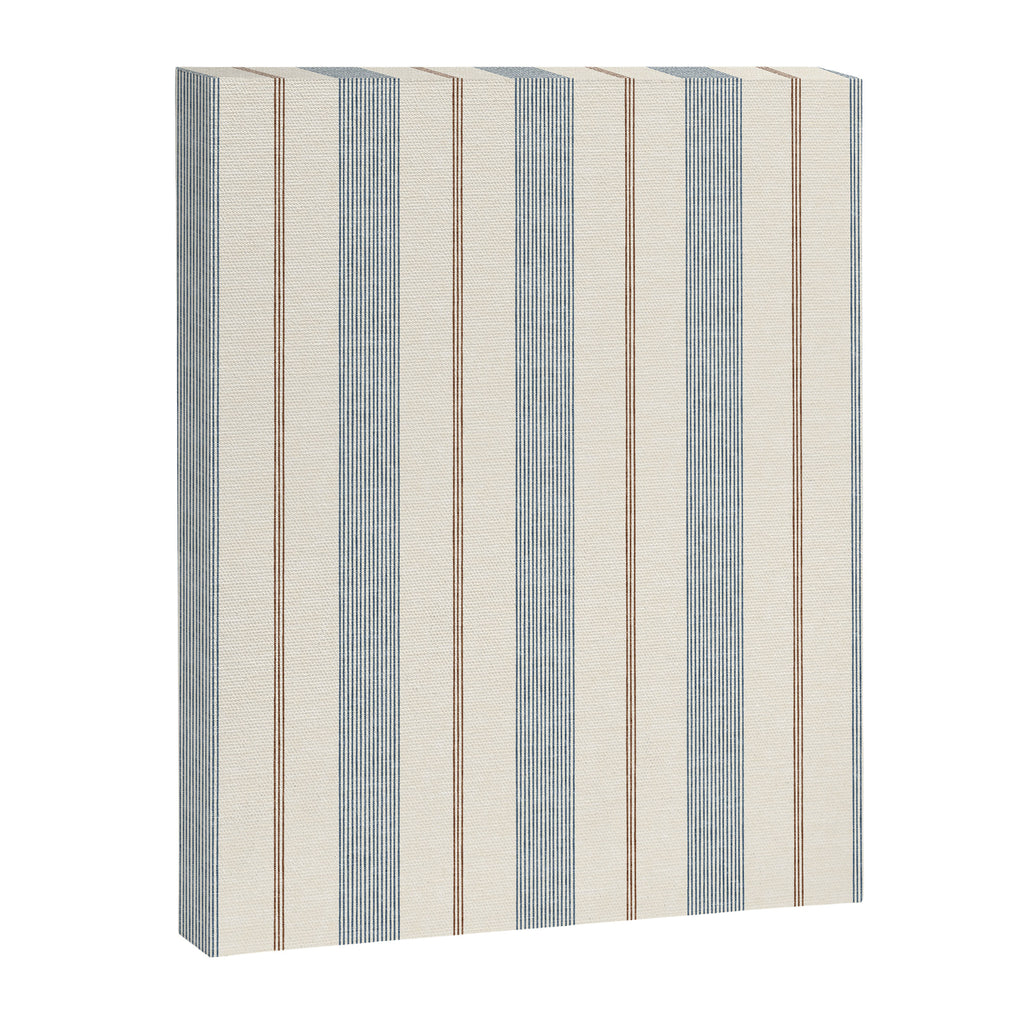 ivy stripes - blue, rust on cream Canvas Print Gallery Image 8