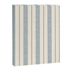 ivy stripes - blue, rust on cream Canvas Print Gallery Image 8