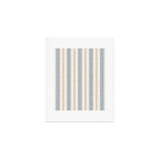 ivy stripes - blue, rust on cream Art Print Gallery Image 1