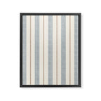 ivy stripes - blue, rust on cream Framed Canvas Print Gallery Image 8