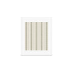 ivy stripes - cream and olive green Art Print Gallery Image 1