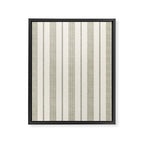 ivy stripes - cream and olive green Framed Canvas Print Gallery Image 8