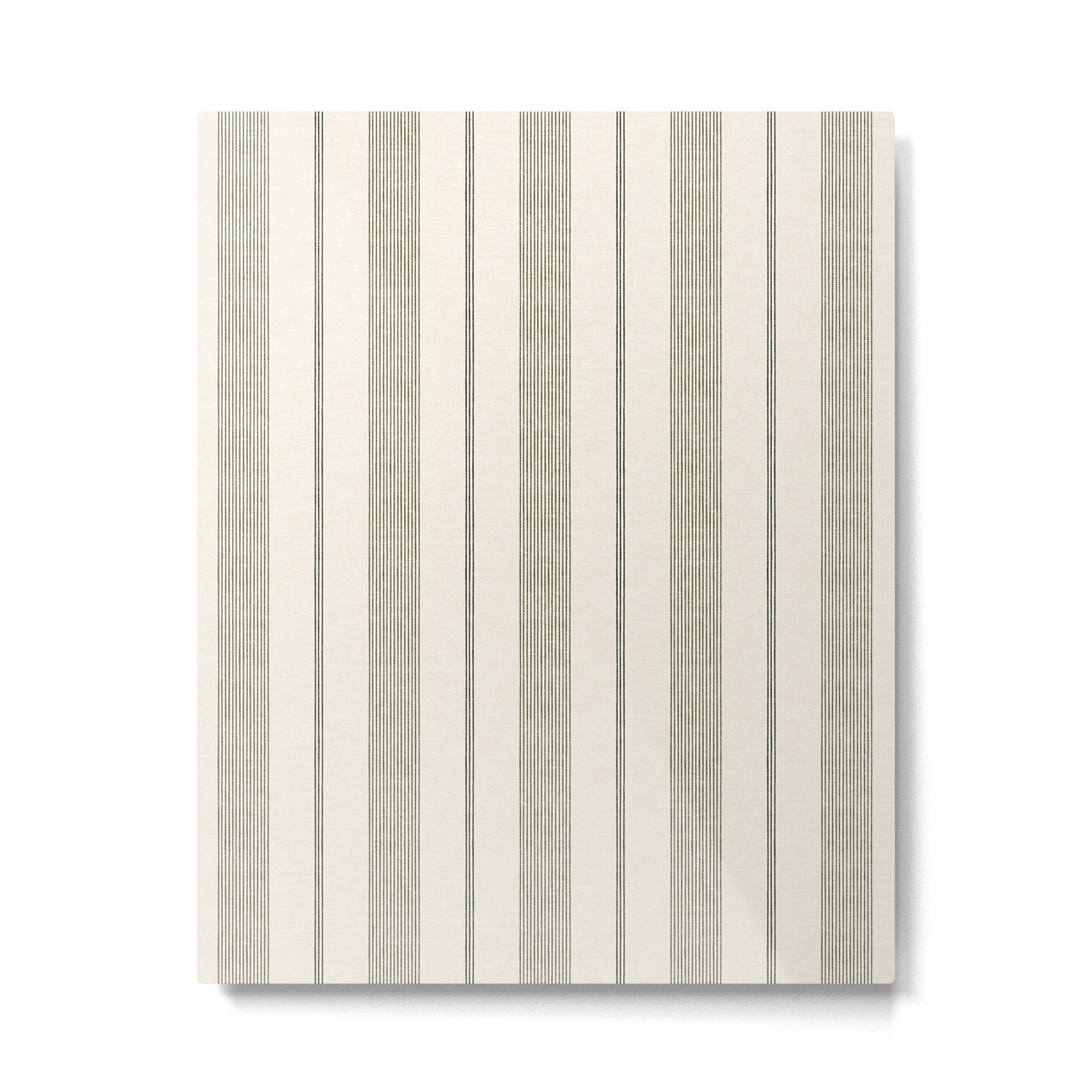 ivy stripes - cream and olive green Metal Print Gallery Image 6