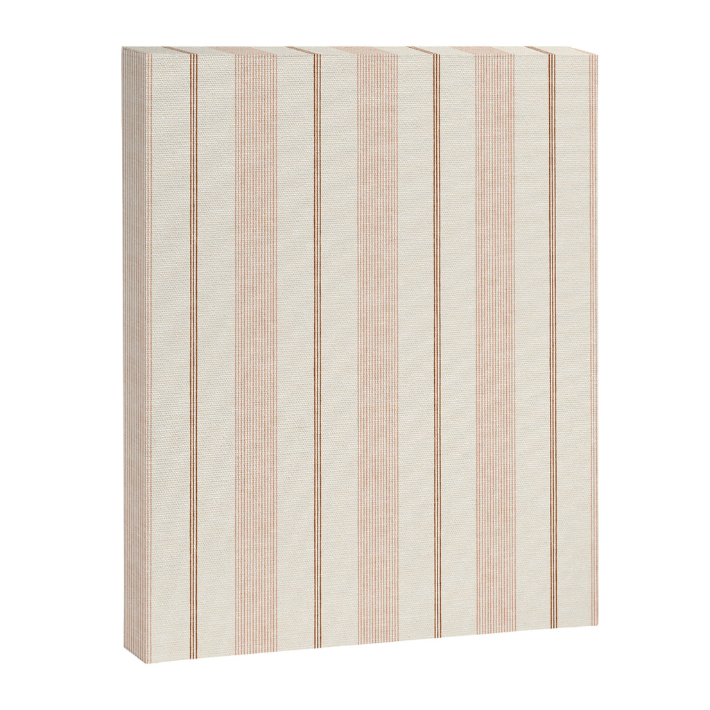 ivy stripes - cream, rust and terracotta Canvas Print Gallery Image 8