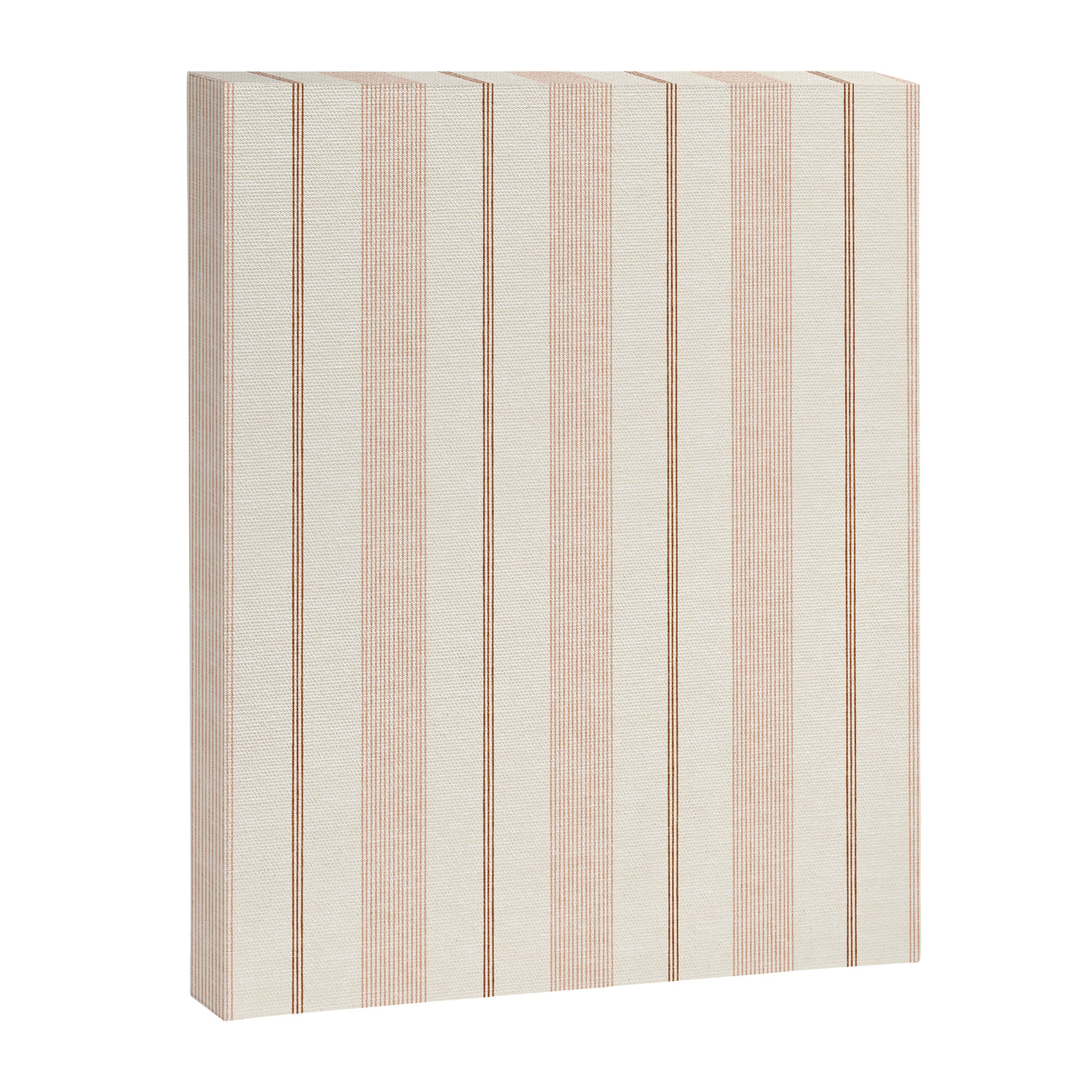 ivy stripes - cream, rust and terracotta Canvas Print Gallery Image 8
