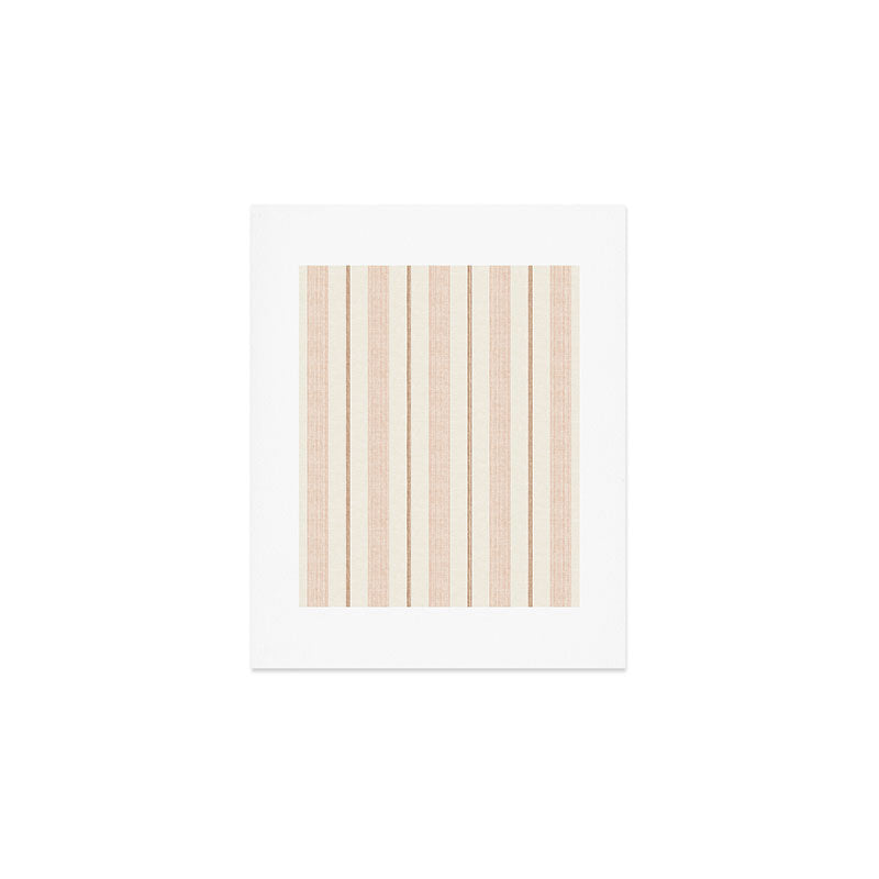 ivy stripes - cream, rust and terracotta Art Print Gallery Image 1