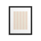 ivy stripes - cream, rust and terracotta Framed Art Print Gallery Image 6