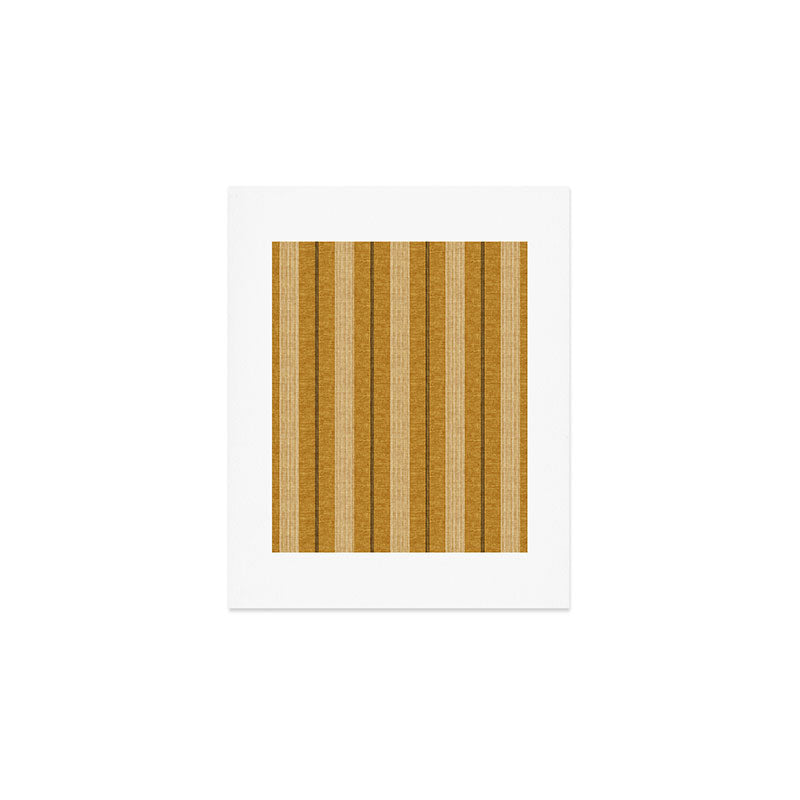 ivy stripes - mustard and black Art Print Gallery Image 1