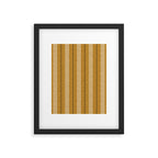 ivy stripes - mustard and black Framed Art Print Gallery Image 6