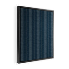 ivy stripes - navy blue Framed Canvas Print Gallery Image 2