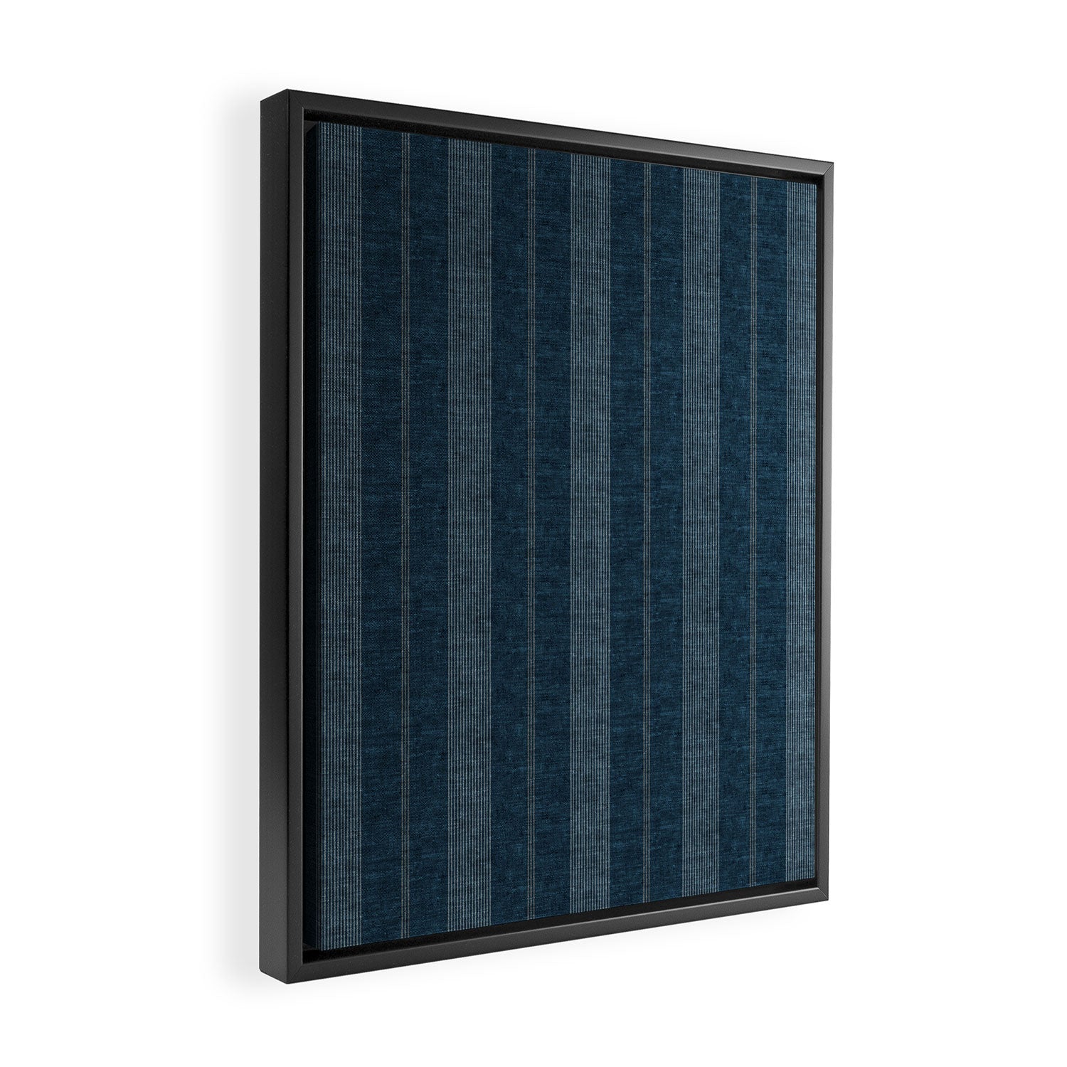 ivy stripes - navy blue Framed Canvas Print Gallery Image 2
