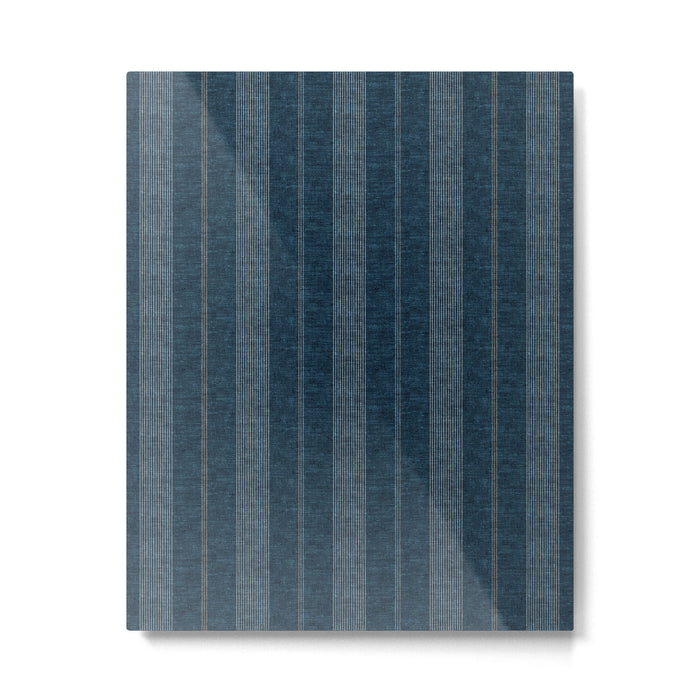 ivy stripes - navy blue Metal Print Gallery Image 1