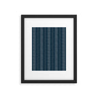 ivy stripes - navy blue Framed Art Print Gallery Image 6