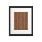 ivy stripes - warm brown Framed Art Print Gallery Image 6