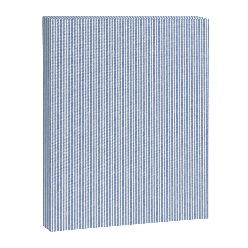 linen textured stripes - coastal blue Canvas Print Gallery Image 8