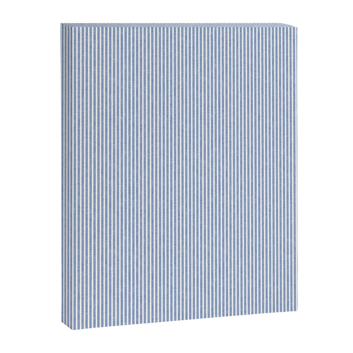 linen textured stripes - coastal blue Canvas Print Gallery Image 1